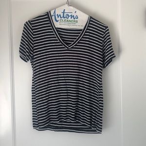 Brandy Melville striped V- neck T shirt